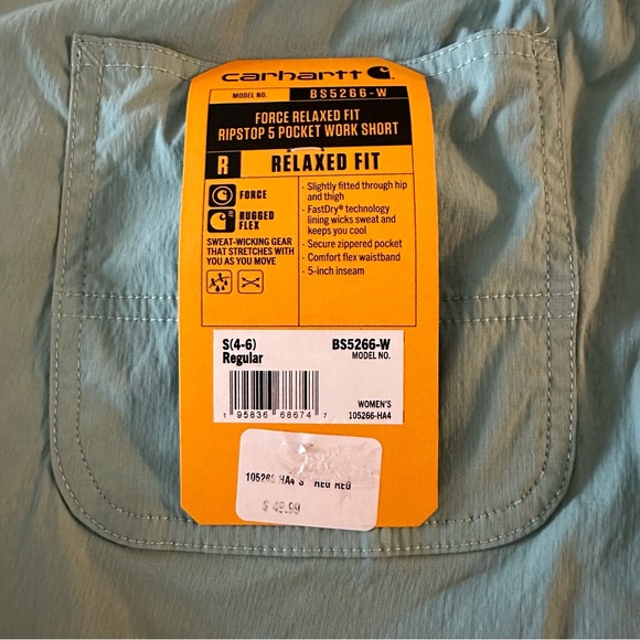 Carhartt Force Relaxed Fit 5 Pocket work short - Picture 4 of 5